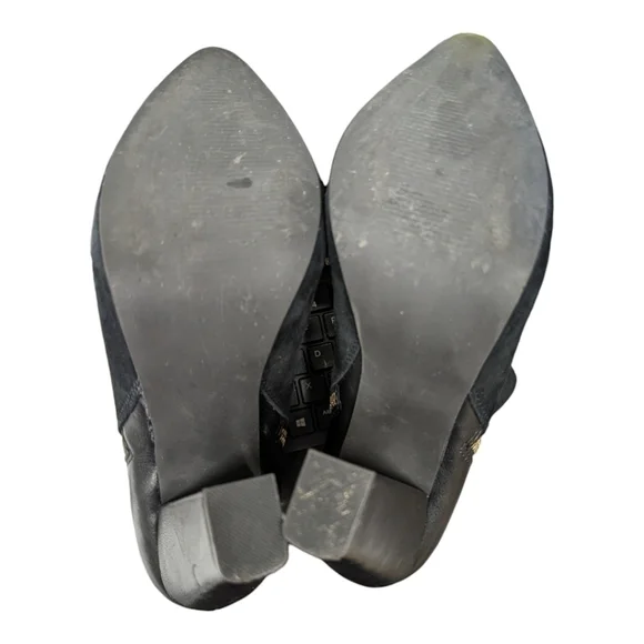 Steve Madden Jannyce Black Suede Leather Ankle Boots Size 8M - Picture 12 of 12